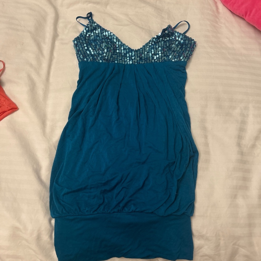 Sequin 2000s style party top
